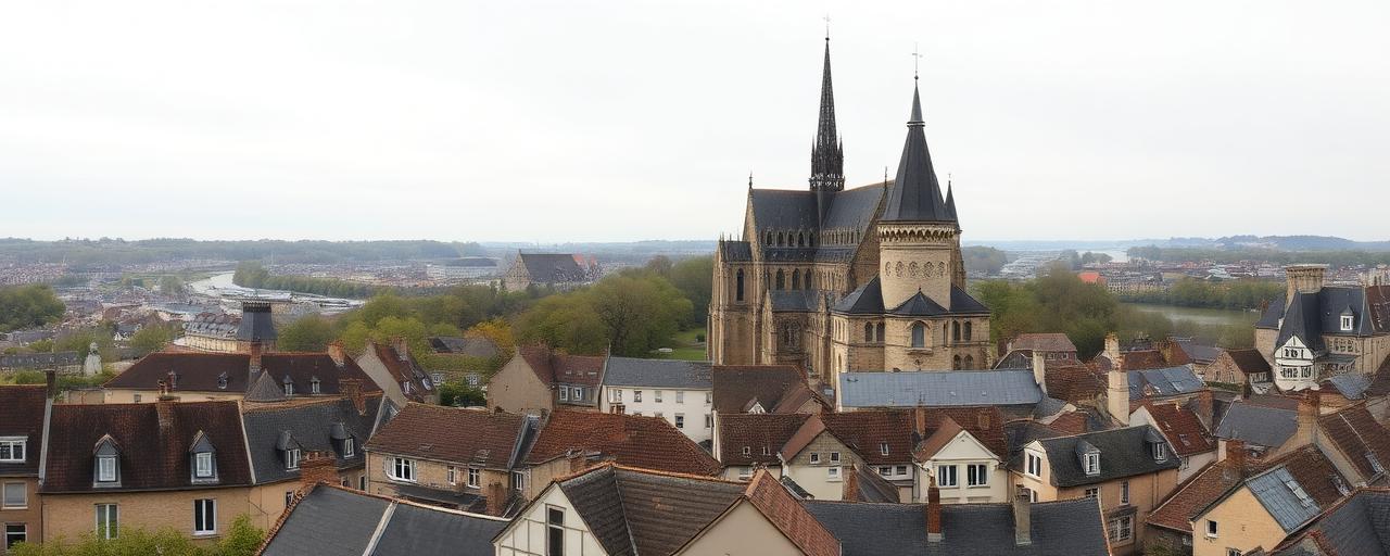 Vue du centre-ville de Angers