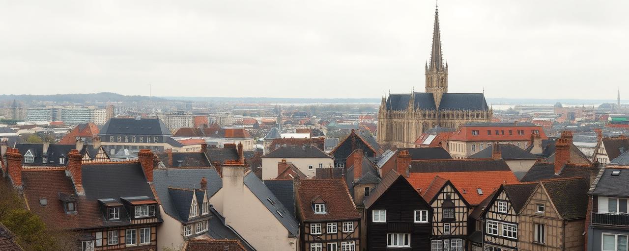 Vue du centre-ville de Rouen